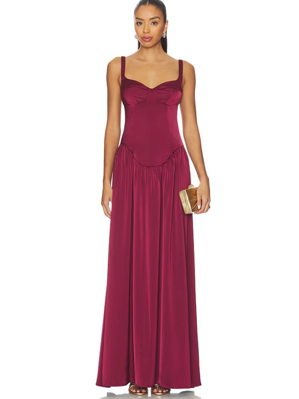 Katie May Stimulus Gown in Bordeaux